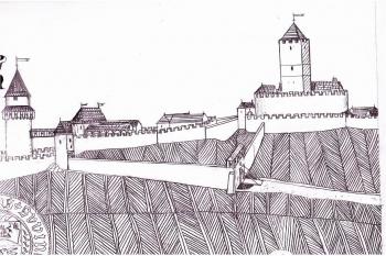 pohled na prvou bránu od severu (© jan heřman, 08/2013)