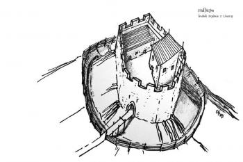 autorova vize podoby hradu v 1. třetině 14. století ( © Ondřej Štěpánek 12/2007)