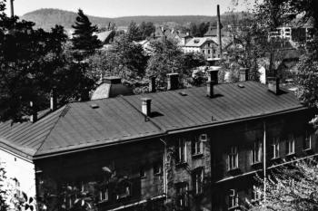 Zadní fronta Landsbergerovy vily v 50. letech 20. století. (© SOkA Frýdek-Místek)