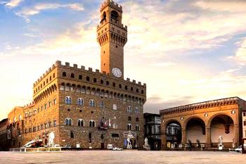 Starý palác, sídlo vlády florentské republiky, Palazzo Vecchio, v italské Florencii. (© Pavel Vítek 05/2001)