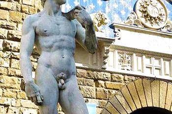 Socha Davida v Italské Florencii (© Pavel Vítek 05/2001)