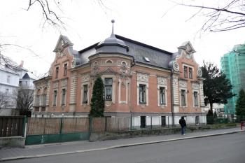Pohled na vilu z Dvořákovy ulice před rekonstrukcí (© Jan P. Štěpánek 06/2020)