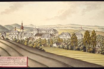 Zámek na obr. I.A.Venuta z r. 1815 (© Ing. Karel Kubín, 09/2017)