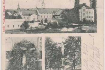 Dobová pohlednice - Pozdrav z klášterního penzionátu ve Vidnavě - rakouské Slezsko. (© sken pohlednice)