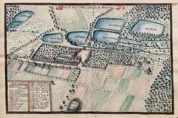 Kolem r. 1750 (© Werner, Friedrich Bernhard: Silesia in Compendio seu Topographia das ist Praesentatio und Beschreibung des Herzogthums Schlesiens, Pars 1)