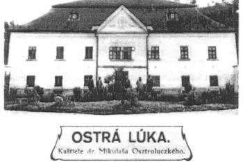 zámek v 1. polovině 20. století (© zdroj: http://www.czostraluka.sk/index.php)
