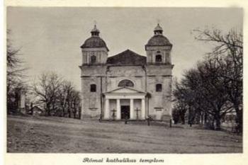 kostel na dobové pohlednici 1. polovina 20 stol. (© https://de-de.facebook.com)