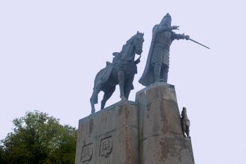 Socha velkoknížete Gediminase v litevském Vilniusu. (© Pavel Vítek 06/2015)