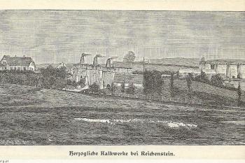 vápenky v r. 1903 (© zdroj:https://polska-org.pl/3345394,Zloty_Stok,Wapienniki_Marianny_odrestaurowane.html)