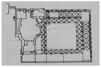 Hlavní budova kláštera z l. 1719-1730 (© Luděk Vláčil 10/2020 (upravená fotografie - informační tabule))