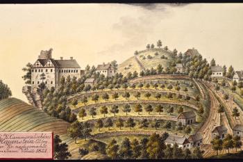 Hauenštejn na obr. I.A.Venuta z r. 1821 (© I.A.)
