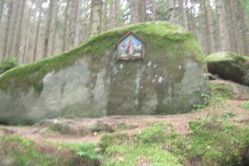 obrázek sv. Wolfganga u vodopádu (© Marcela Váňová 08/2011)