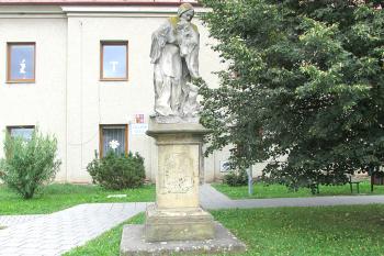 Socha sv. Jiljí v Senici na Hané. (© Pavel Vítek 10/2020)