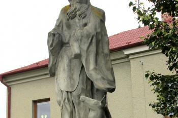 Socha sv. Jiljí v Senici na Hané. (© Pavel Vítek 10/2020)