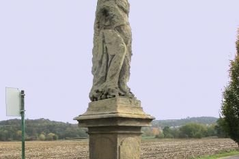 Socha sv. Petra z Alkantary v Družci u Kladna (© Pavel Vítek 10/2020)