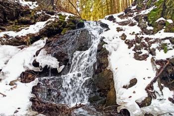Rabštejnský vodopád (© Štěpán Kollarov  02/2021)