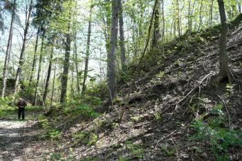 mohutnost čelního příkopu ( © Jan P. Štěpánek 05/2011)