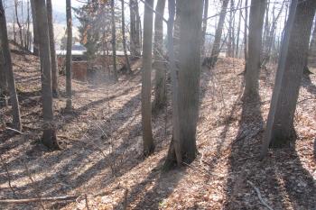 Zakončení vnitřního jižního příkopu prudkým svahem (© Dušan Dohňanský  02/2019)
