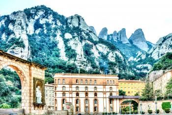 Klášter Monserrat v horách nad Barcelonou ve Španělsku (© Pavel Vítek 06/2005)