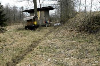 ústí náhonu do akumulační nádržky (© Milan Caha 03/2021)