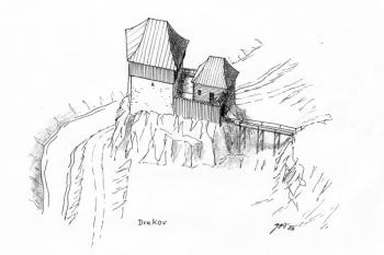 jedna z možných podob celní stanice - hrádku Drakov ( © Jan P. Štěpánek 11/2006)
