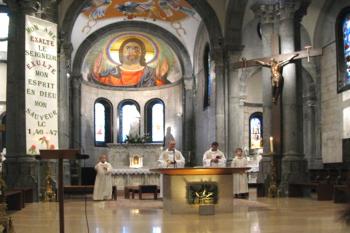Bazilika Notre-Dame de la Salette v La Salette - Fallavaux v Alpách ve východní Franci (© Pavel Vítek 06/2005)
