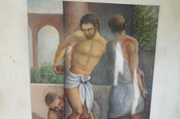 obraz v kapli III. zastavení křížové cesty od Ladislava Nováka  (© Milan Caha  04/2024)