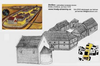 Divišov -velmožský palác s kostelíkem sv. Bartoloměje 1218 (© jan heřman, 09/2016)