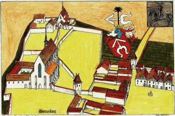 Klášter minoritů v Benešově 14. století (© jan heřman, 02/2015)