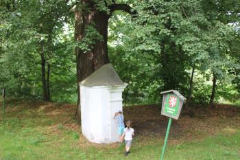 Marný pokus o narovnání kapličky (© Luděk Vláčil  08/2021)