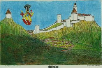 rekonstrukce hradu podle R. Vojkovského (© jan heřman, 02/2012)