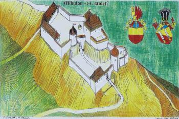 rekonstrukce hradu 14. století podle P. Šimečka (© jan heřman, 02/2012)