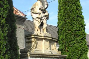 Socha sv. Floriána v Konici. (© Pavel Vítek  10/2021)