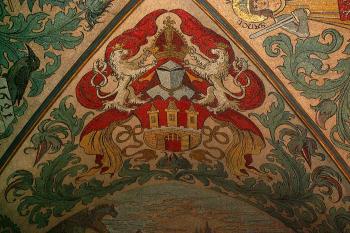 Mozaika od Mikoláše Alše z roku 1904 (ve vstupních prostorách staroměstské radnice) ( © Miroslav BITTER 01/2007)