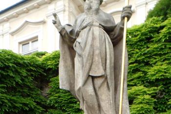Socha sv. Libora v Jesenci u Konice v Prostějovském okrese. (© Pavel Vítek  10/2021)