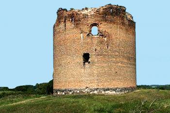Zřícenina hradu Stolpe v Braniborsku u řeky Odry. (© Pavel Vítek 06/2001)