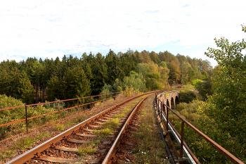 Kamenný železniční viadukt u obce Důl, místní části Nová Ves, v okrese Pelhřimov. (© Pavel Vítek 09/2021)
