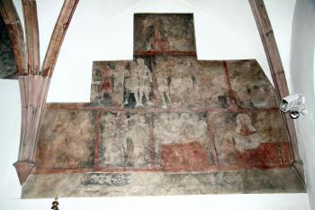 nástěnné malby na severní zdi presbytáře (© Pavel Zany Komárek 13. 9. 2009)