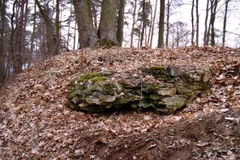 Jediný přímý zbytek hradu (© Jiří Cukr, 02/2004)