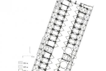 půdorys přízemí (© Bogusław Krasnowolski: Leksykon zabytków architektury Małopolski, Arkady, Warszawa 2012,)