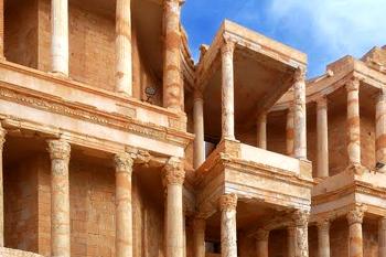 Pozůstatky římského města Sabráta v Libyi. (© Pavel Vítek 05/2009)