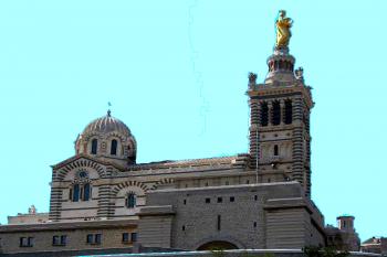 Bazilika Notre-Dame de la Garde ve francouzské Marseille. (© Pavel Vítek 06/2005)