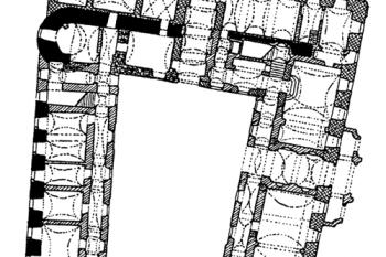 Hrubá vývojová analýza zámku ( © M. Plaček (Ilustrovaná encyklopedie moravských hradů, hrádků a tvrzí, Libri, Praha 2001))