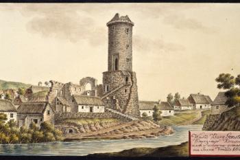Jenštejn na obr. I.A.Venuta z roku 1820 (© Ing. Karel Kubín, 09/2017)