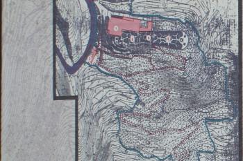 mapa zámeckého areálu od kasáren až po přístavní molo (© Luděk Vláčil  08/2022)