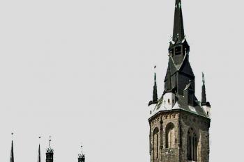 Kostel Panny Marie v německém městě Halle nad Saalou. (© Pavel Vítek 06/2001)