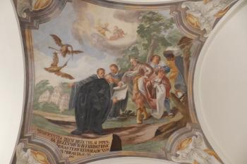 Fresky v I. patře prelatury - založení kláštera v Rajhradu (© Johannes Cladis, 08/2015)