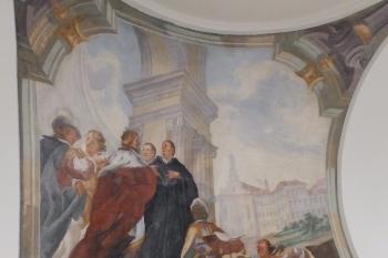 Fresky v I. patře prelatury - inkorporace kláštera v Polici nad Metují (© Johannes Cladis, 08/2015)