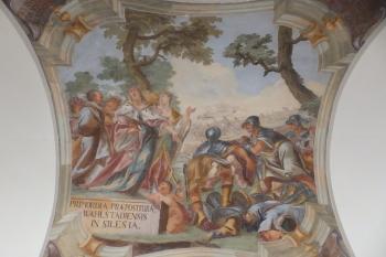 Fresky v I. patře prelatury - bitva na Lehnickém poli (© Johannes Cladis, 08/2015)