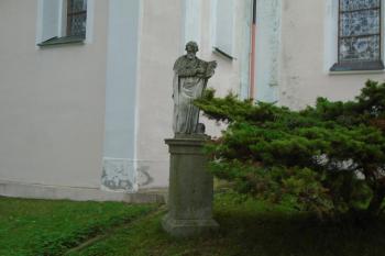 socha sv. Marka u pravého rohu boční kaple ze severu (© Jaroslav Špiroch  09/2022)